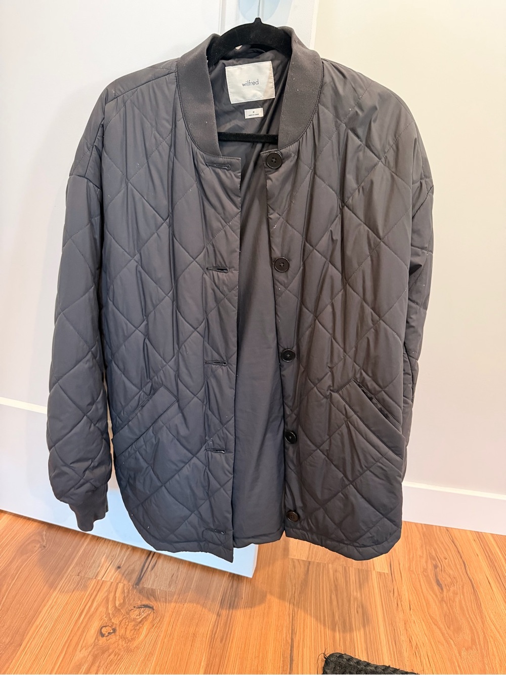 Wilfred Quilted Puffer Jacket - Charcoal
